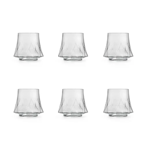 Set of 6 Geometric Tumblers, 290ml