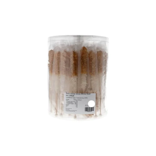 Set of 36 Gold Glitter Rock Candy Sticks