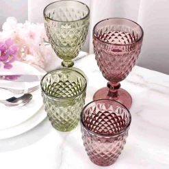 Set of 6 Green Diamond Tumblers, 270ml
