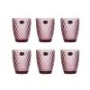 Set of 6 Purple Diamond Tumblers, 270ml