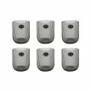 Set of 6 Ribbed Green Tumblers, 270ml