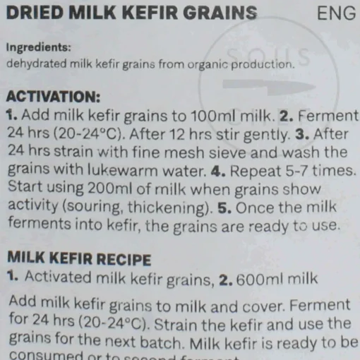 Short Dated Kefirko Milk Kefir Grains, 2g