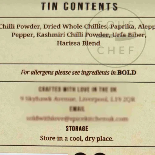 Short Dated Spice Kitchen Chilli Spice Tin