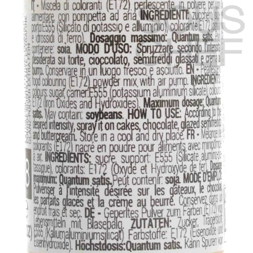Silikomart Light Yellow Glitter Dust Spray, 10g