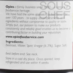 Sliced Beetroot in Vinegar, 2.3kg