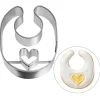 Stainless Steel Baby Bib Cookie Cutter, 6cm