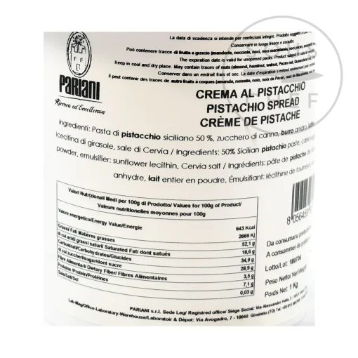 Sweet Sicilian Pistachio Cream, 1kg