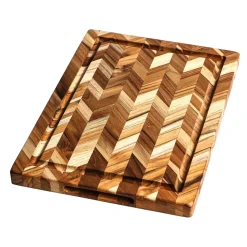 Teakhaus Herringbone Cutting Board Medium Thickness, Large