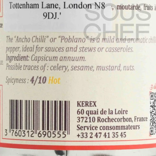 Terre Exotique Crushed Ancho Chilli Pepper, 45g