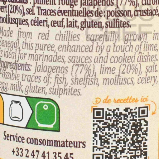 Terre Exotique Red Chilli Puree with Lime, 100g