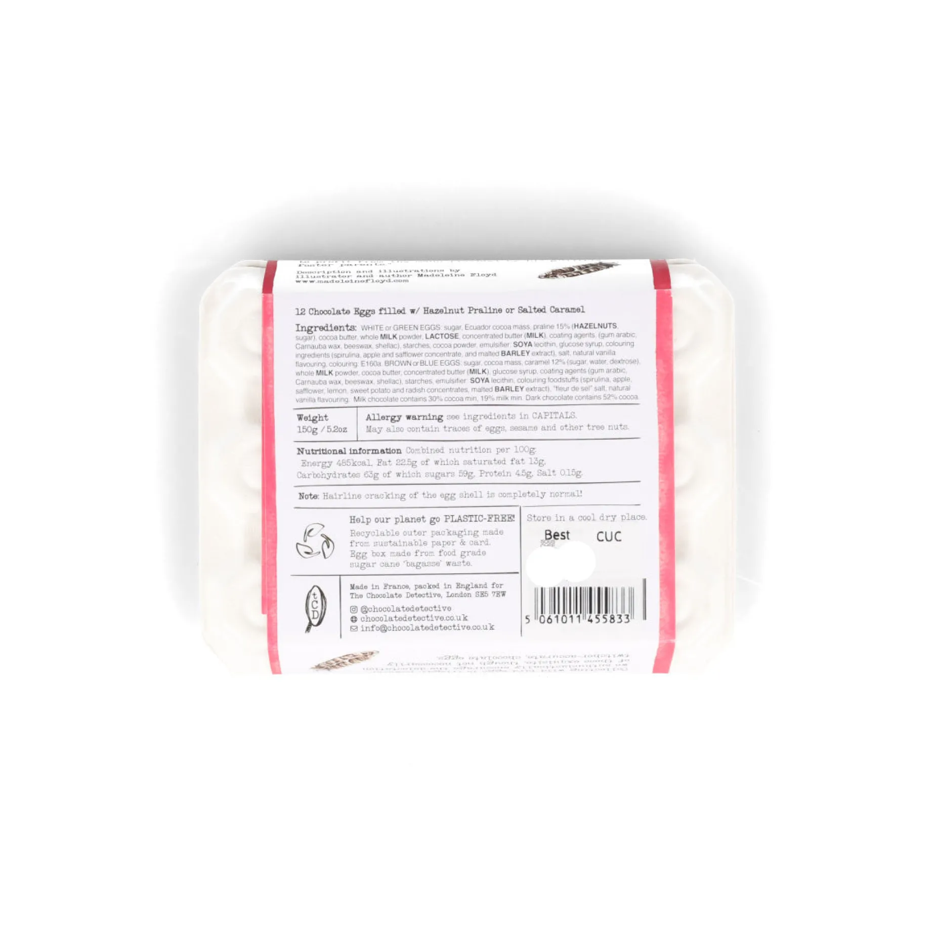 The Chocolate Detective 12 Cuckoo Chocolate Eggs, 150g