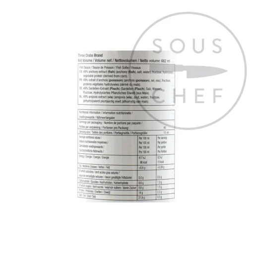 Three Crabs Vietnamese Fish Sauce, 682ml
