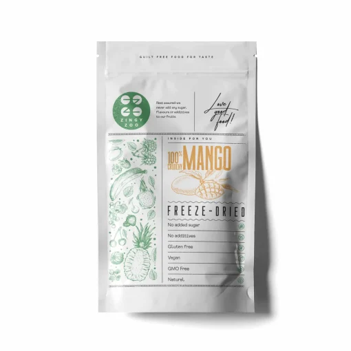 ZingyZoo Freeze Dried Mango Pieces, 100g